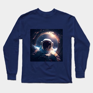 floating astronaut and the sky Long Sleeve T-Shirt